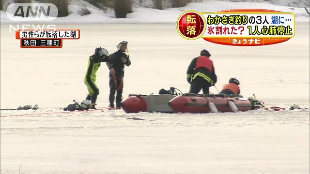 ワカサギ釣り 川の氷が割れ 3人転落 1人心肺停止 テレ朝news テレビ朝日のニュースサイト
