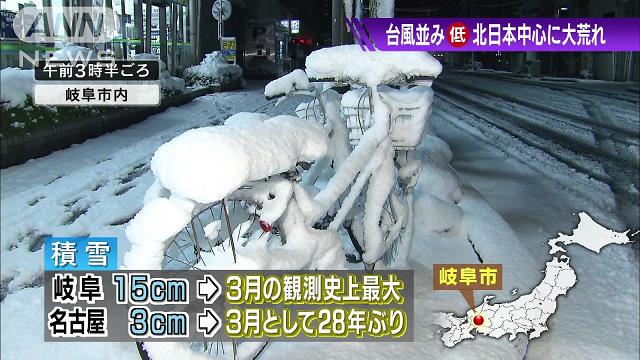 台風並み低気圧…北日本大荒れ、青森で34.9mの暴風