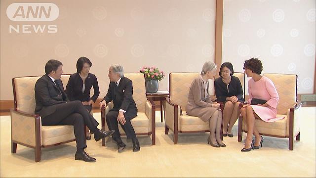 天皇皇后両陛下がイタリア首相夫妻と会見