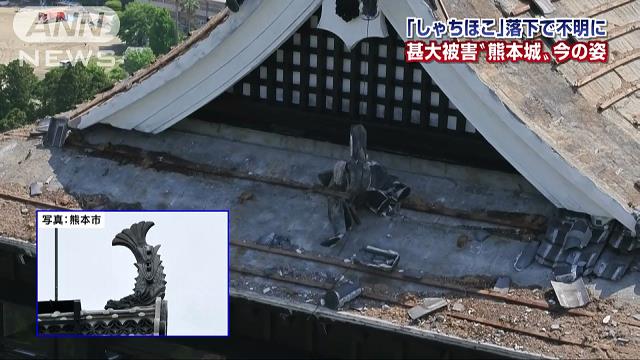 ドローンで撮影…天守閣の屋根に“しゃちほこ”か