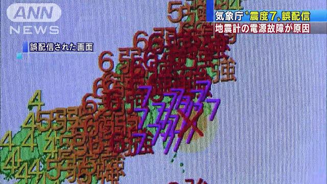 関東の 震度7 誤配信 地震計の電源故障が原因 テレ朝news テレビ朝日のニュースサイト