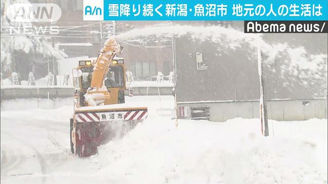一晩で雪景色 積雪35センチに 新潟 魚沼市 テレ朝news テレビ朝日のニュースサイト
