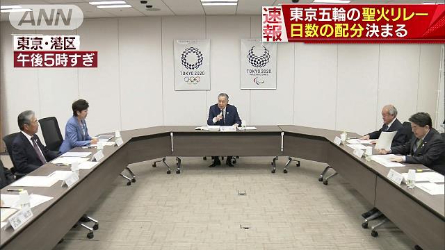 東京オリンピック「聖火リレー」 日数の配分決まる