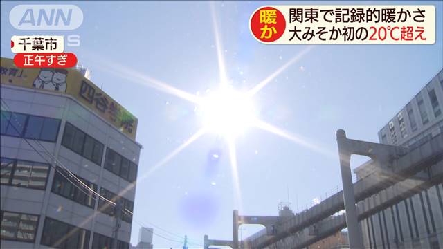 “ぽかぽか”大みそか　史上初の関東20℃超え