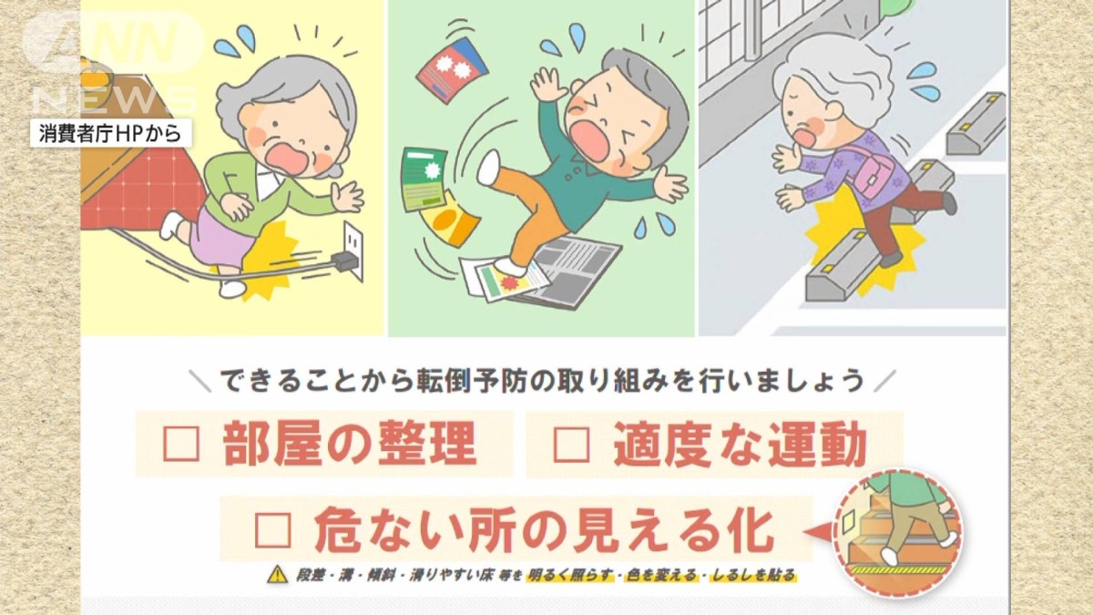きょうは転倒予防の日 “在宅時間増”が転倒要因に