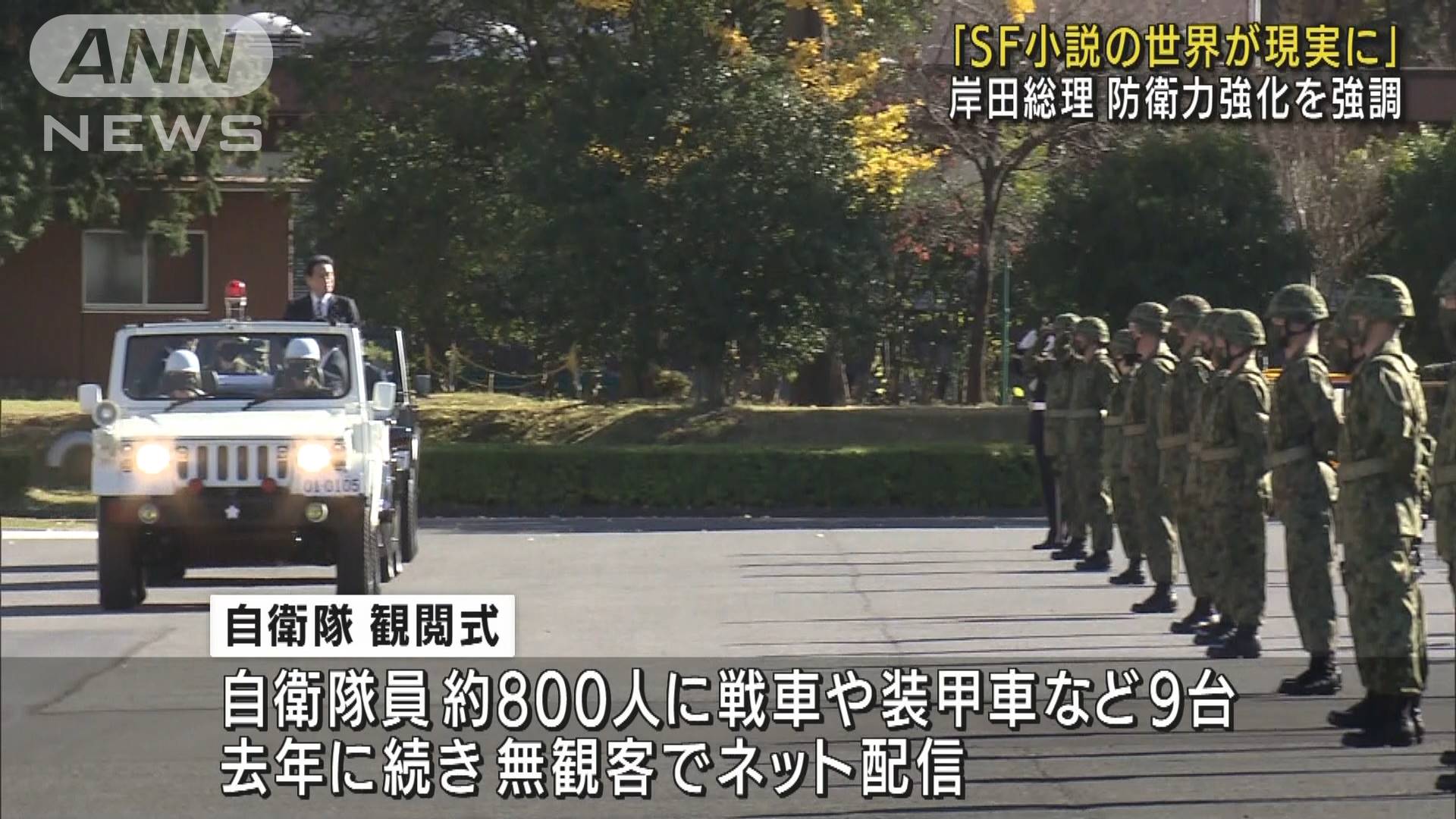 最高指揮官 岸田総理が初の自衛隊観閲 最高指揮官 岸田総理が初の自衛隊観閲