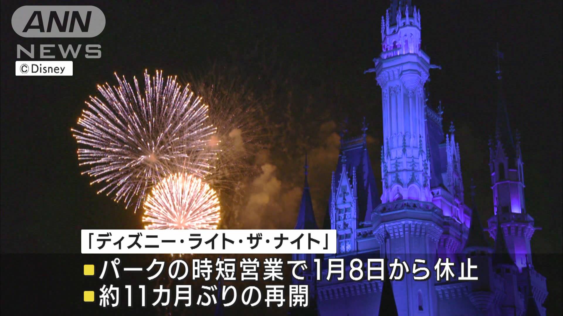 東京ディズニー 12月1日から花火再開 11カ月ぶり テレ朝news テレビ朝日のニュースサイト