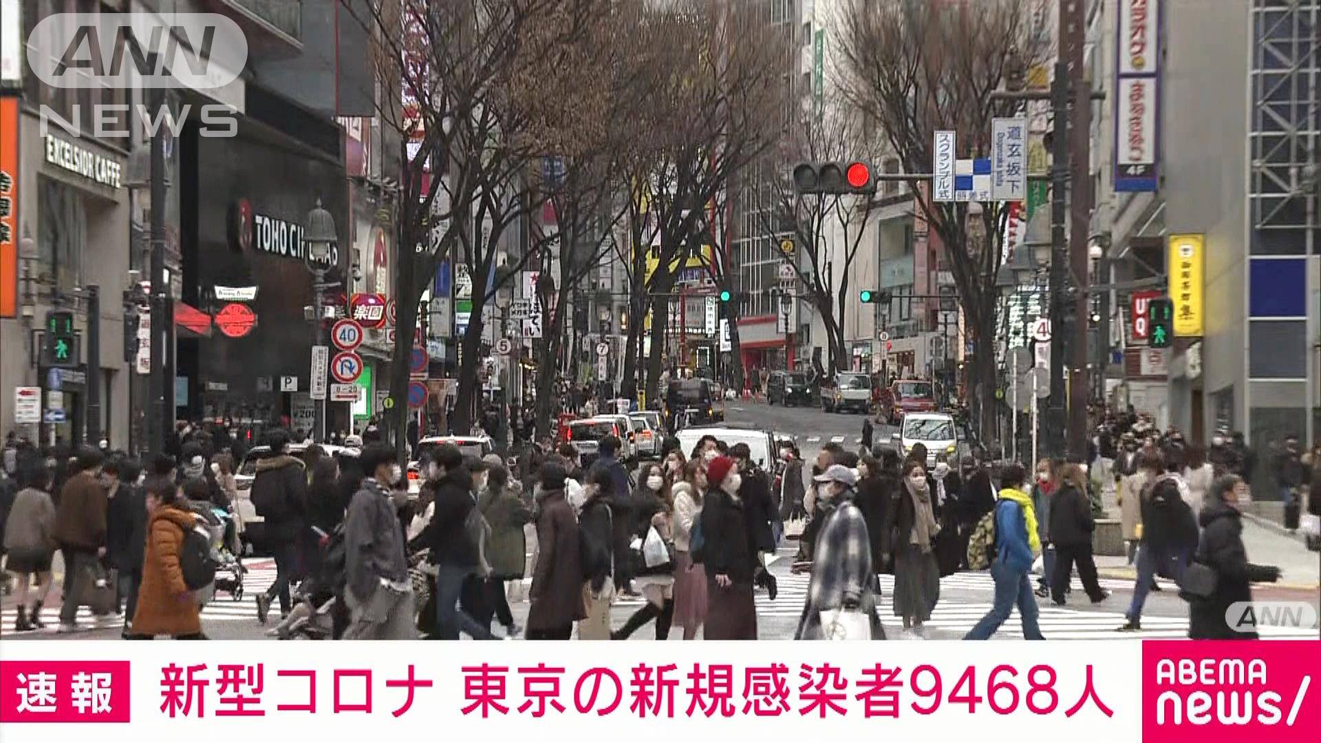 速報 新型コロナ 東京の新規感染9468人 3日連続9000人超 テレ朝news テレビ朝日のニュースサイト