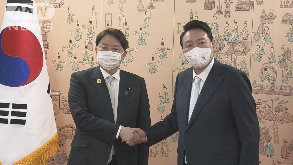 【速報】林外務大臣が韓国新大統領と面会　岸田総理の親書手渡す