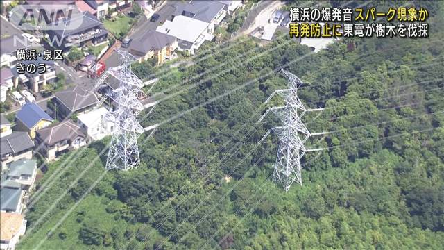 横浜の爆発音は「スパーク」現象か　東電が樹木伐採 2022年08月20日(土)