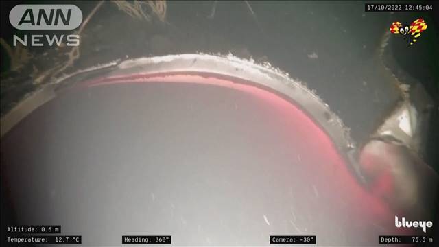 「ノルドストリーム1」海中のパイプに大きな穴 水中映像公開