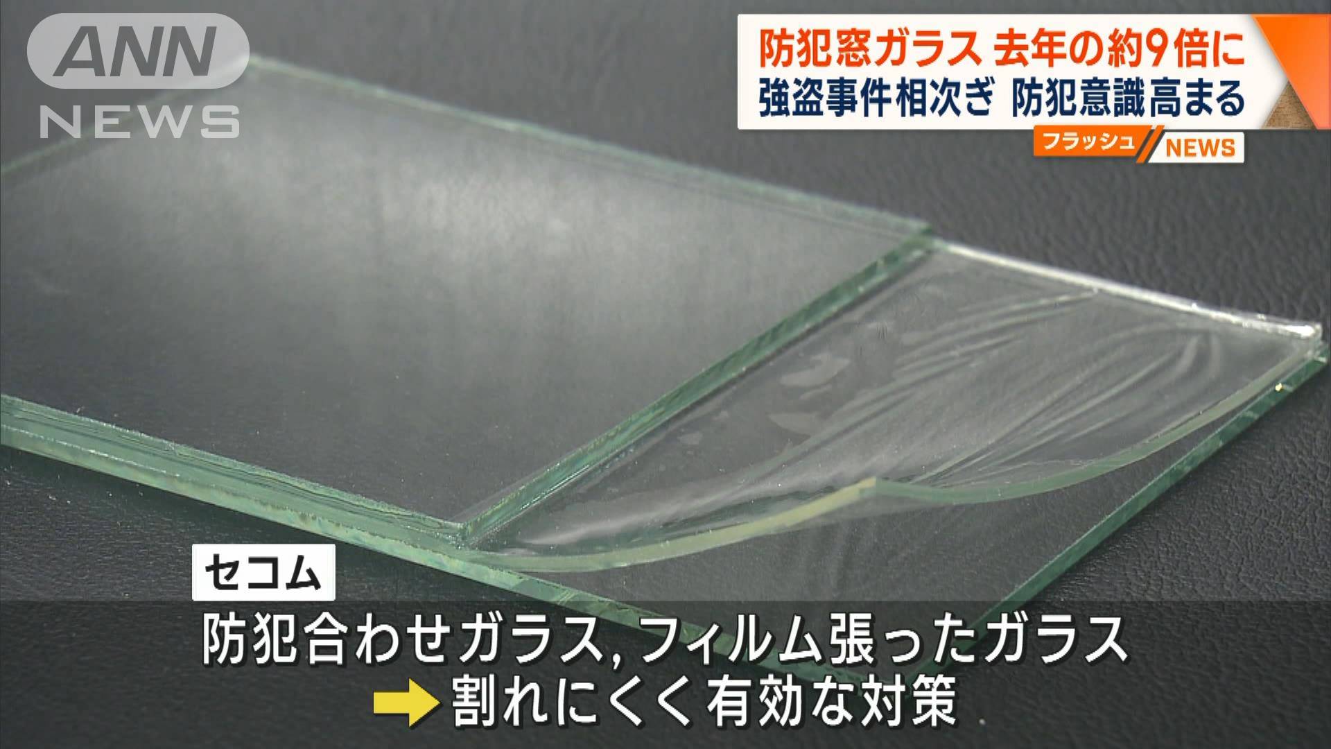 “防犯窓ガラス”去年の約9倍に 相次ぐ強盗事件受け