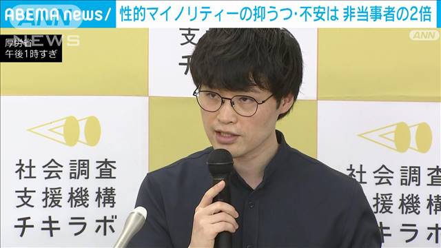 性的マイノリティーの抑うつ・不安は非当事者の2倍　
