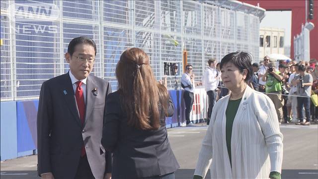 岸田総理「未来の夢を楽しもう」“電気自動車のF1”フォーミュラE観戦