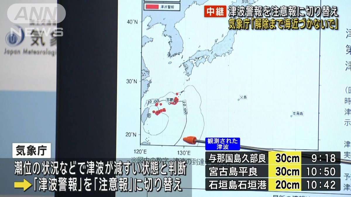 津波 警報 解除