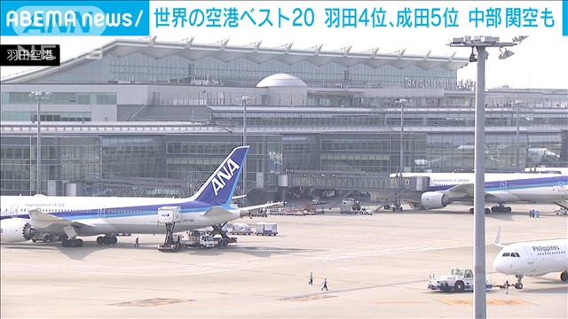 世界の空港ベスト20に日本の4空港 羽田4位、成田5位、中部16位、関空18位 2024年04月19日(金)