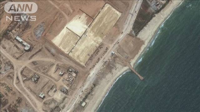 米国防総省 ガザ沿岸部に桟橋建設 支援物資搬入拡大狙う「1日あたりトラック150台分」