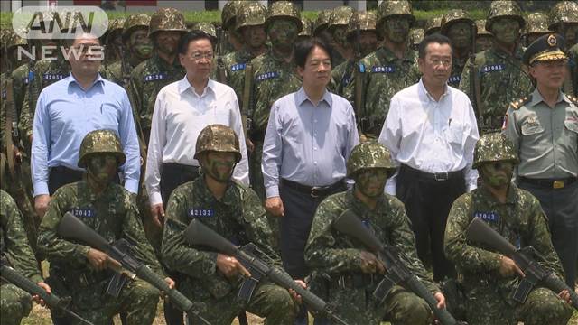 台湾の頼総統が就任以来初の新入兵激励「脅威に対する備えを」