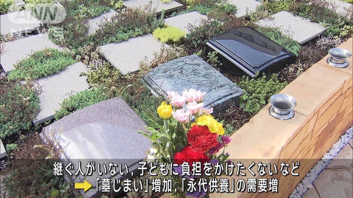 墓じまい」が増加 永代供養を検討が約9割 少子化などが背景に
