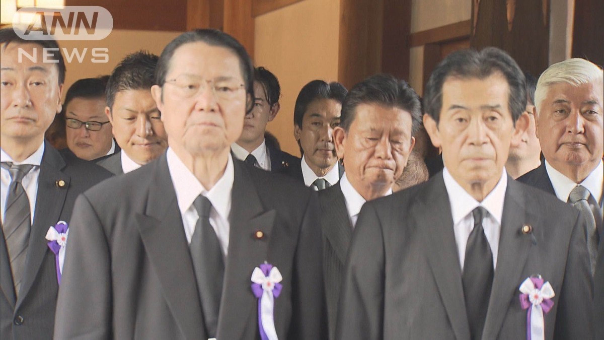 靖国神社 3閣僚が参拝 「ポスト岸田」候補も