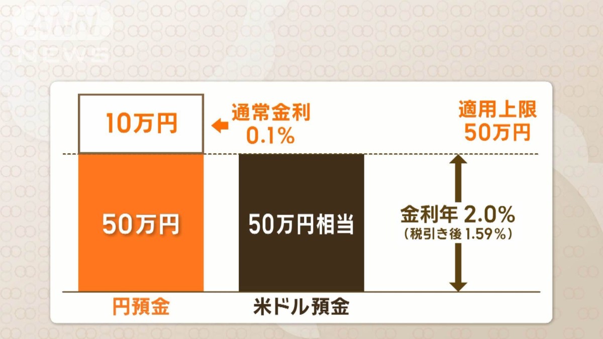 PayPay銀行　円＆ドル預金で金利2％