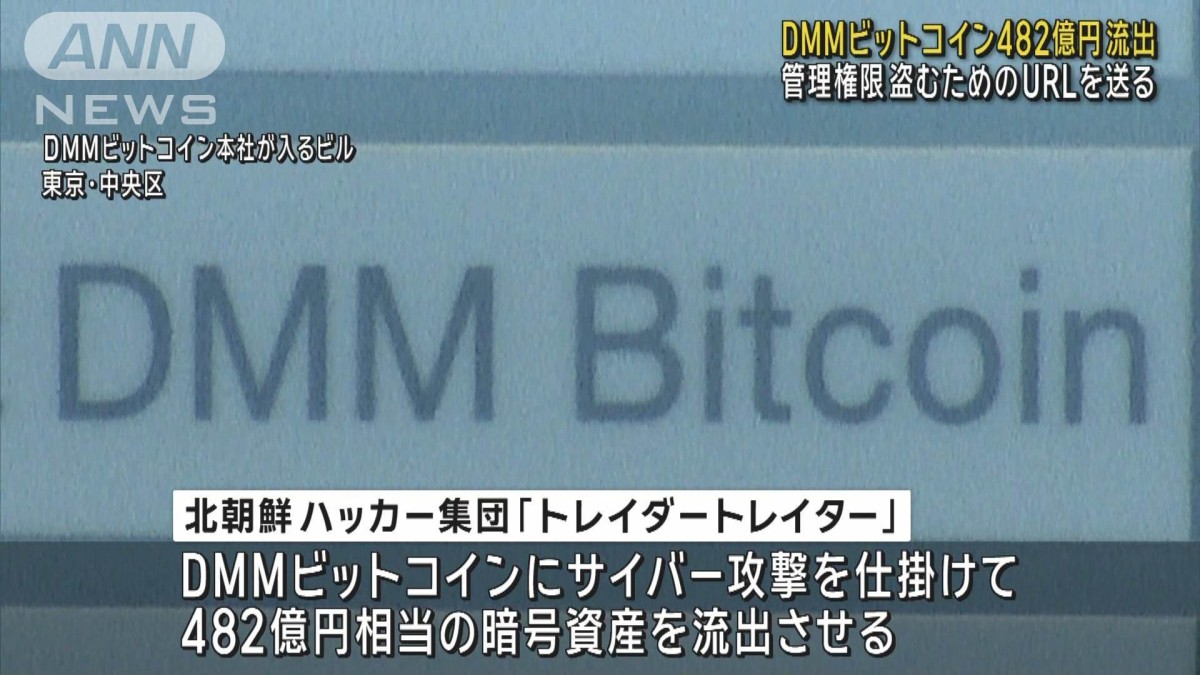 DMMビットコイン482億円流出　ハッカー集団「プログラムチェックを」