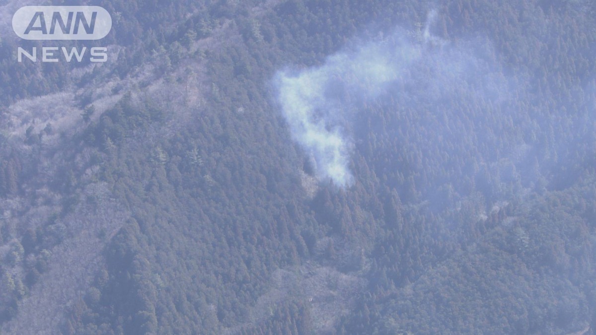大月市の山火事　発生6日目で鎮圧　焼失面積約150ha