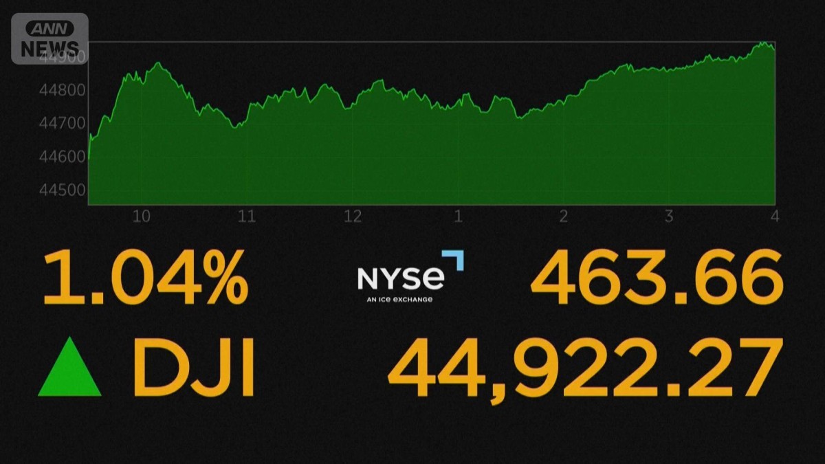 9月利下げ期待でナスダック終値史上最高値更新 NYダウ平均463ドル値上がり