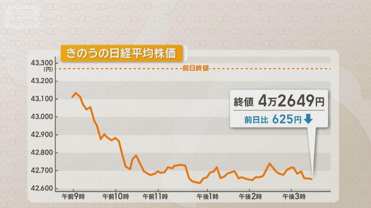 ジェットコースター相場”今後は？ 最高値続いた日経平均、きのう7日ぶり反落