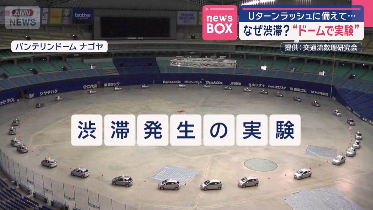 なぜ渋滞？“ドームで実験”　Uターンラッシュに備えて…