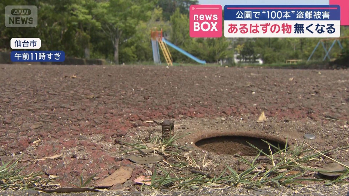 公園で“100本”盗難被害　あるはずの物無くなる