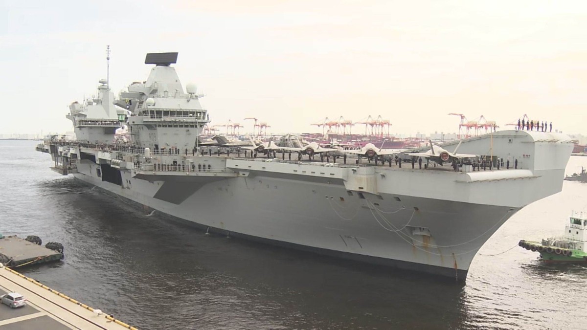 英空母「プリンス・オブ・ウェールズ」が東京港に着岸 一般公開も予定