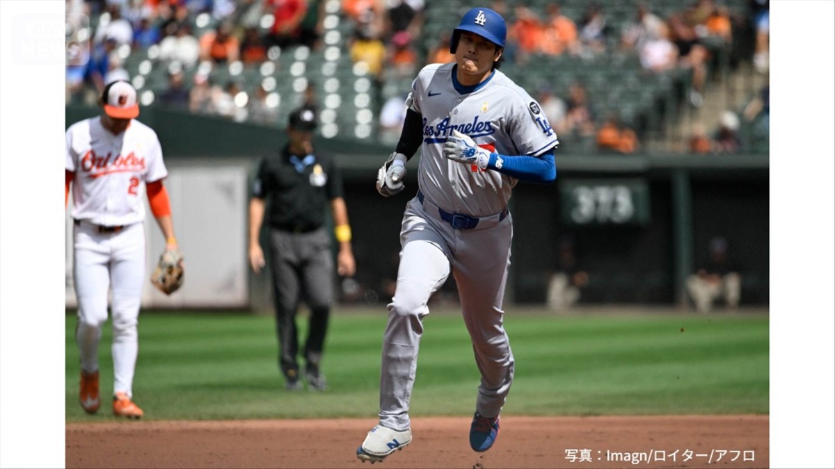 大谷翔平　菅野智之から2打席連続のホームラン　ナ・リーグトップのシュワバーに1本差