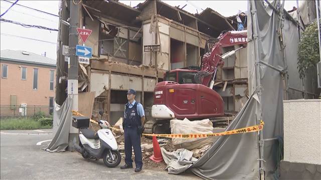 成人とみられる白骨遺体発見　解体中のアパートから　大阪 2025年09月14日(日)