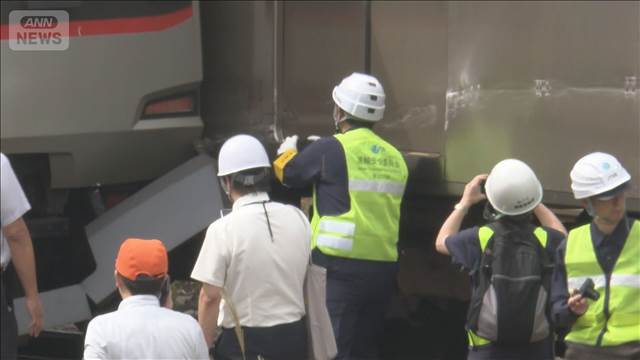 田園都市線の列車衝突事故　所定手前で停止しはみ出し