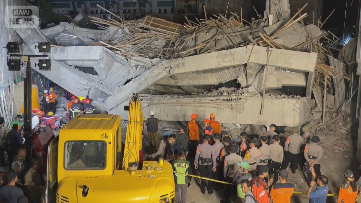 インドネシア礼拝堂崩壊、捜索終了　61人死亡　全国の寄宿学校に安全点検指示
