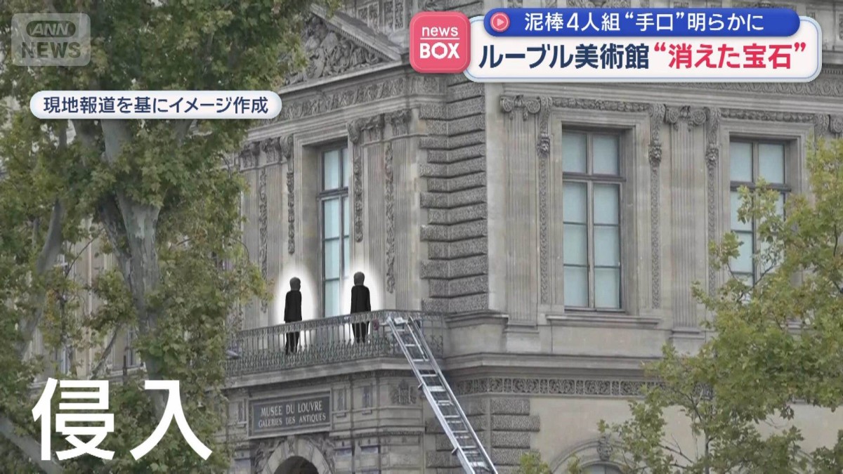 ルーブル美術館“消えた宝石”泥棒4人組“手口”明らかに