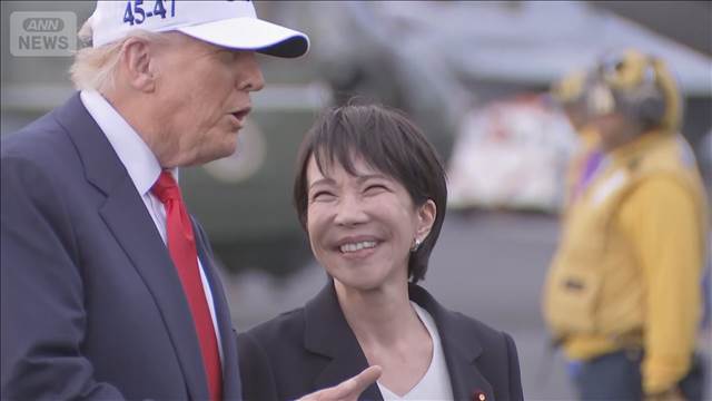 トランプ大統領と高市総理が原子力空母「ジョージ・ワシントン」乗艦