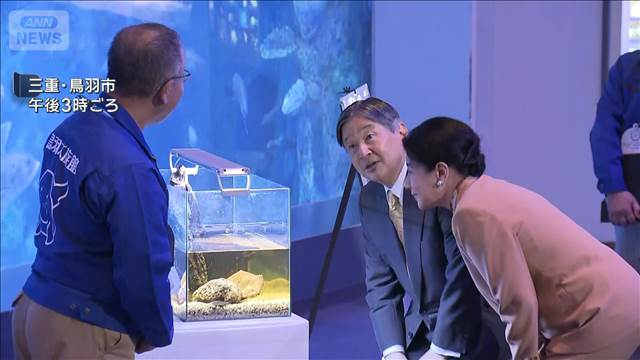 天皇皇后両陛下“ラッコジャンプ”ご覧に　三重県を訪問中