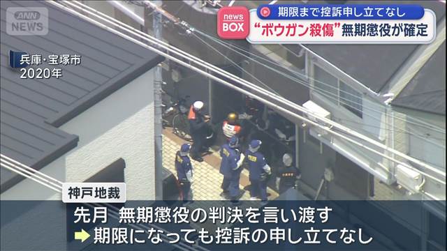 “ボウガン殺傷”無期懲役が確定　期限まで控訴申し立てなし