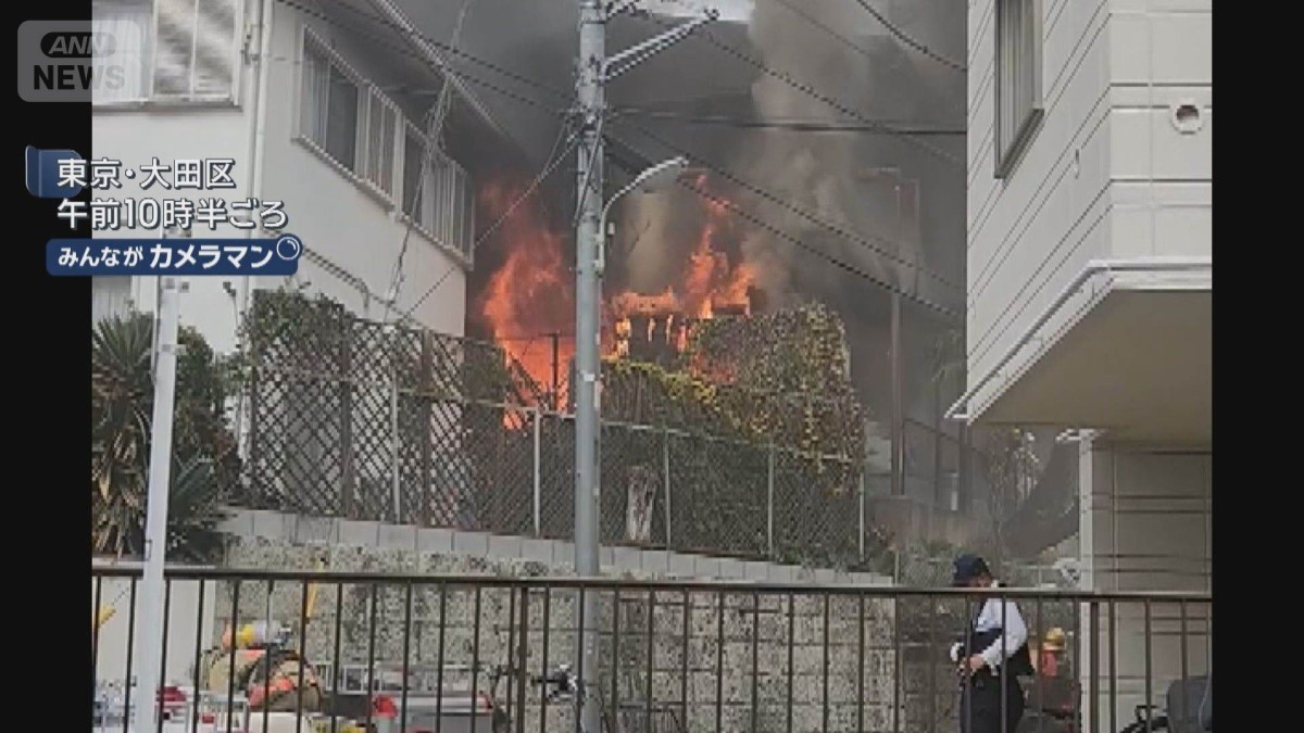 アパートで火災 焼け跡から1人の遺体発見 東京・大田区