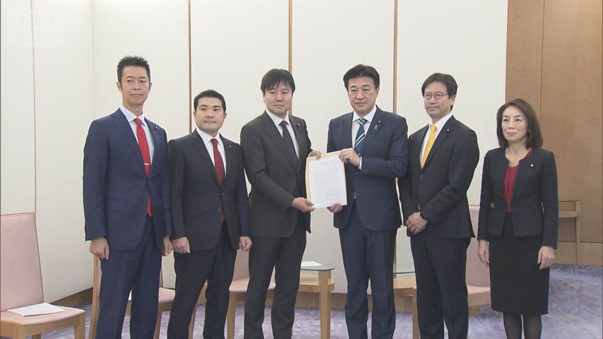 立憲　経済対策を木原官房長官に申し入れ