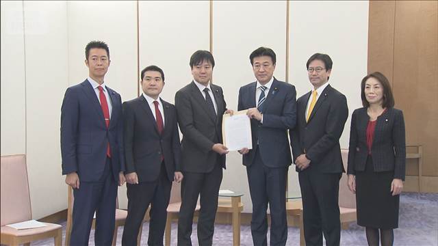 立憲　経済対策を木原官房長官に申し入れ