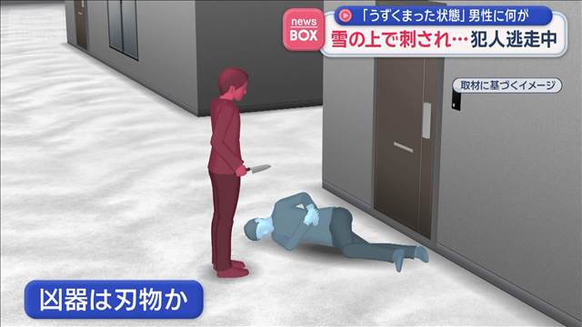雪の上で刺され…「うずくまった状態」男性に何が 犯人逃走中