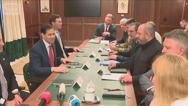 和平案巡り米ウクライナ協議　米長官「進展」も「課題山積み」