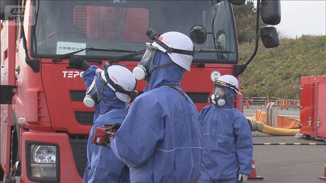 柏崎刈羽原発で安全対策の訓練公開 再稼働見通しの6号機