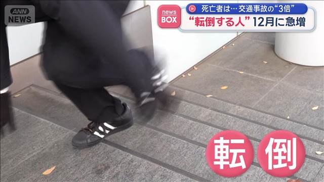 “転倒する人”12月に急増　死亡者は…交通事故の“3倍”