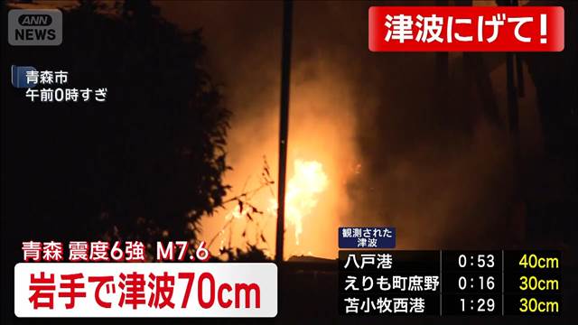 激しい横揺れに火災 道路陥没で車脱輪も　「どこから手をつけたら…」青森県で震度6強