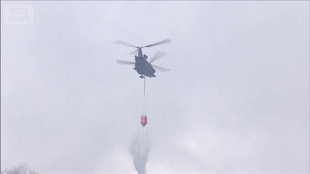 群馬「妙義山」大規模火災　自衛隊ヘリが消火活動