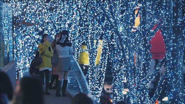 クリスマスシーズン恒例の白銀世界　六本木「けやき坂イルミネーション」